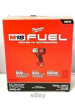 Milwaukee 2852-20 M18 FUEL 3/8 Mid-Torque Impact withFric Ring (Tool Only) New