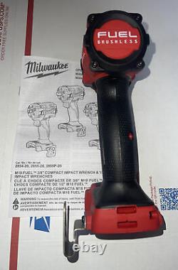 Milwaukee 2854-20 M18 FUEL 3/8 Compact Impact Wrench with Friction Ring Tool onky