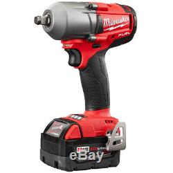 Milwaukee 2861-22 M18 FUEL Mid-Torque 1/2 Friction Ring Impact Wrench Tool Kit