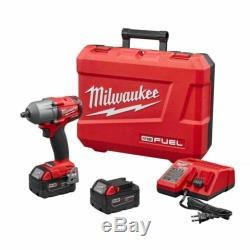 Milwaukee 2861 M18 FUEL Mid Torque Impact Gun Wrench Kit With 2 Batteries Charger