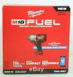 Milwaukee 2862-20 M18 FUEL ONE-KEY High Torque Impact Wrench 1/2 Pin Detent Bar