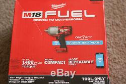 Milwaukee 2863-20 M18 FUEL with ONE-KEY High Torque Impact Wrench 1/2 F. Ring