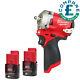 Milwaukee M12fiw38 12v Li-ion Fuel 3/8 Impact Wrench With 2 X 2.0ah Batteries