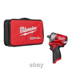 Milwaukee M12FIWF12-0 Cordless 12V FUEL 1/2in Impact Wrench Body Only & Soft Bag