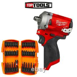 Milwaukee M12FIWF12 12V FUEL 1/2 Impact Wrench With 36Pc Screwdriver Set