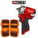 Milwaukee M12fiwf12 12v Fuel 1/2 Impact Wrench With 36pc Screwdriver Set