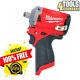 Milwaukee M12fiwf12 12v Fuel 1/2 Impact Wrench With 5m/16ft Pocket Tape Measure