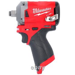 Milwaukee M12FIWF12 12V FUEL 1/2 Impact Wrench With Pocket Tape Measures 8M