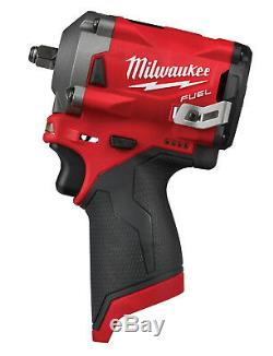 Milwaukee M12 FUEL 3/8 dr Stubby Impact Wrench 250 ft-lbs, Bare Tool #2554-20