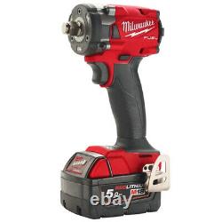 Milwaukee M18FIW2F12-502X 18V 1/2 Friction Impact Wrench 2 x 5.0Ah Batteries