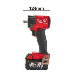 Milwaukee M18FIW2F12-502X Fuel 1/2 Compact Impact Wrench with Friction Ring Kit