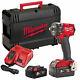 Milwaukee M18fiw2f38-502x 18v 3/8 Impact Wrench 2 X 5.0ah Batteries Charger Kit