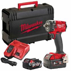 Milwaukee M18FIW2F38-502X 18V 3/8 Impact Wrench 2 x 5.0Ah Batteries Charger Kit