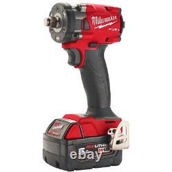 Milwaukee M18FIW2F38-502X 18V 3/8 Impact Wrench 2 x 5.0Ah Batteries Charger Kit