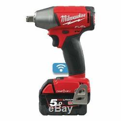 Milwaukee M18ONEIWF12-502X 18v Cordless 1/2 Impact Wrench 2 Batteries Charger
