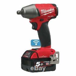 Milwaukee M18ONEIWF12-502X 18v Cordless 1/2 Impact Wrench 2 Batteries Charger