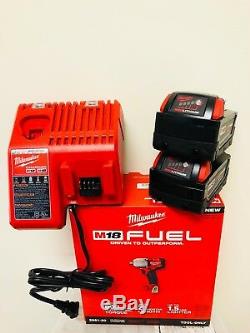 Milwaukee M18 2861-22 18V 1/2 Brushless Impact Wrench + (2) 5.0AH + (1) Charger