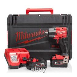 Milwaukee M18 FMTIW2F12-502X 18V Fuel Brushless 1/2 Mid-Torque Impact Wrench wi