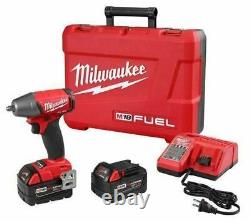 Milwaukee M18 FUEL 3/8 Impact Wrench Friction Ring Kit 5.0 Batteries 2754-22