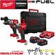 Milwaukee M18 Fuel Combi Percussion Drill Mid And Torque Impact Wrench 1/2 Kit
