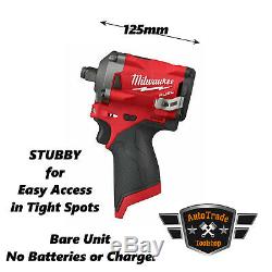 Milwaukee STUBBY Li-ion FUEL 1/2in Impact Wrench M12FIWF12-0 12V M12 (Body Only)