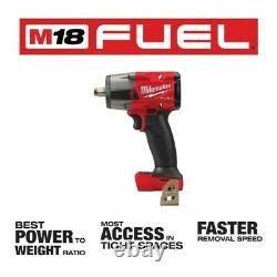 NEW Milwaukee 2962-20 M18 FUEL 1/2 Mid-Torque Impact Wrench with Friction Ring