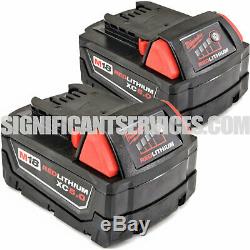 New Milwaukee 2767-20 M18 FUEL 1/2 High Torque Impact Wrench 5.0 AH Batteries