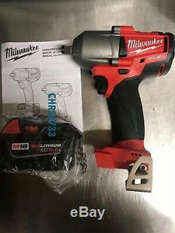 New Milwaukee Fuel M18 2861-20 18V 1/2 Brushless Impact Wrench X2 5.0 48-11-1850