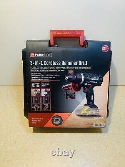 PARKSIDE 20V 3in1 CORDLESS IMPACT Hammer DRIVER DRILL 2x 2ah Batteries & Charger
