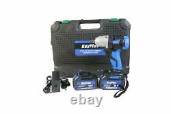 Powerful 1/2 Cordless Electric Driver Impact Wrench 18V 2xBatteries+4 Sockets