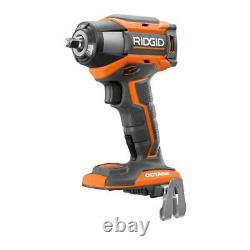 RIDGID Cordless Brushless Impact Wrench Kit 3/8-Inch 18-Volt Battery Charger