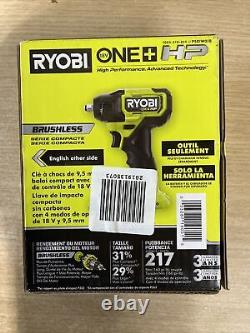 RYOBI 18V HP Compact Brushless 3/8 Impact Wrench 2