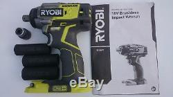 Ryobi 18V ONE+ Brushless Impact Wrench Kit with Bit Adaptor & Drill Bit Accessory