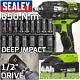 Sealey Impact Wrench Brushless 650nm 1/2dr Deep Impact Sockets 10mm 32mm 6pt