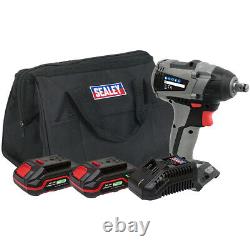 Sealey CP20VIWXKIT 20V 1/2in Sq Drive Brushless Impact Wrench Kit & 2 Batteries