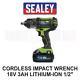 Sealey Cordless Impact Wrench 18v 3ah Lithium-ion 1/2 Sq Drive Cp400lihv