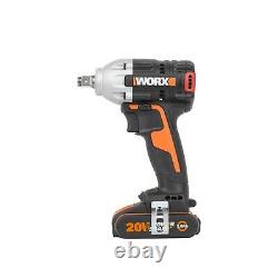 WORX WX272 18V (20V MAX) Cordless Brushless Impact Wrench with 2 x 2Ah Battery