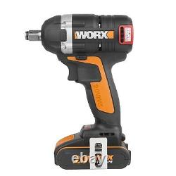 WORX WX279 18V (20V MAX) Cordless Brushless Impact Wrench with 2 x 2Ah Battery