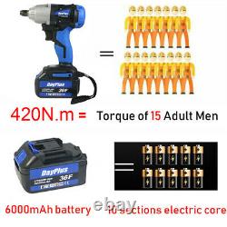 2 X Batteries 1/2 Drive Cordless Impact Wrench 4 Sockets 21v 6.0ah Li-ion +case