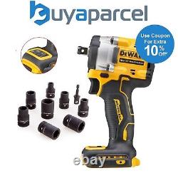 Clé à chocs sans balai Dewalt 18v XR DCF921N 1/2 compacte + ensemble de douilles 9 pièces