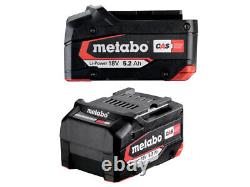 Metabo 602395650 SSW 18 LTX 300 BL Clé à choc sans fil 18 V 2x5.2 Li-ion Brushless