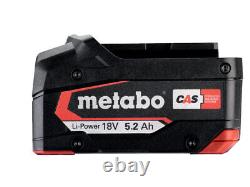 Metabo 602395650 SSW 18 LTX 300 BL Clé à choc sans fil 18 V 2x5.2 Li-ion Brushless