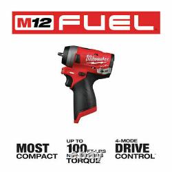Milwaukee 2552-20 M12 Fuel Li-ion 1/4 Po. Clé D'impact Stubby (outil Seulement) Nouveau