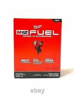 Milwaukee 2555-20 M12 Fuel Li-ion 1/2 Clé D'impact Sans Fil Stubby Nouveau
