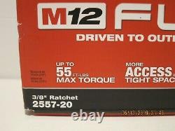 Milwaukee 2557-20 M12 Fuel Lith-ion Cordless 3/8 Ratchet(outil De La Barte)nsb F/p-shp