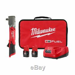 Milwaukee 2565-22 M12 Carburant 1/2 À Angle Droit Clé À Chocs Kit (2) Batteries