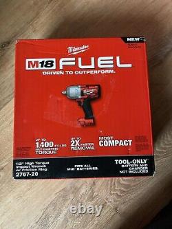 Milwaukee 2767-20 M18 Fuel High Torque 1/2 Impact Wrench With Friction Ring Nouveau