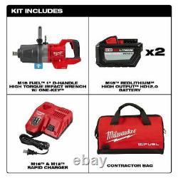 Milwaukee 2868-22hd M18 Fuel 1 D-handle Kit De Clé D'impact Avec(2) Piles 12ah
