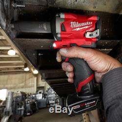Milwaukee M12 2555-20 12 Volt Fuel 1/2-pouces Stubby Clé À Chocs Nu Outil