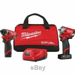 Milwaukee M12 Fuel 2pc 3 / 8in & 1 / 4in Hex Stubby Kit Auto 2599-22